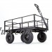 Gorilla Carts GOR1200-COM Heavy-Duty Steel Utility Cart with Removable Sides and 13" Tires, 1200 lb Capacity, Black   555402521